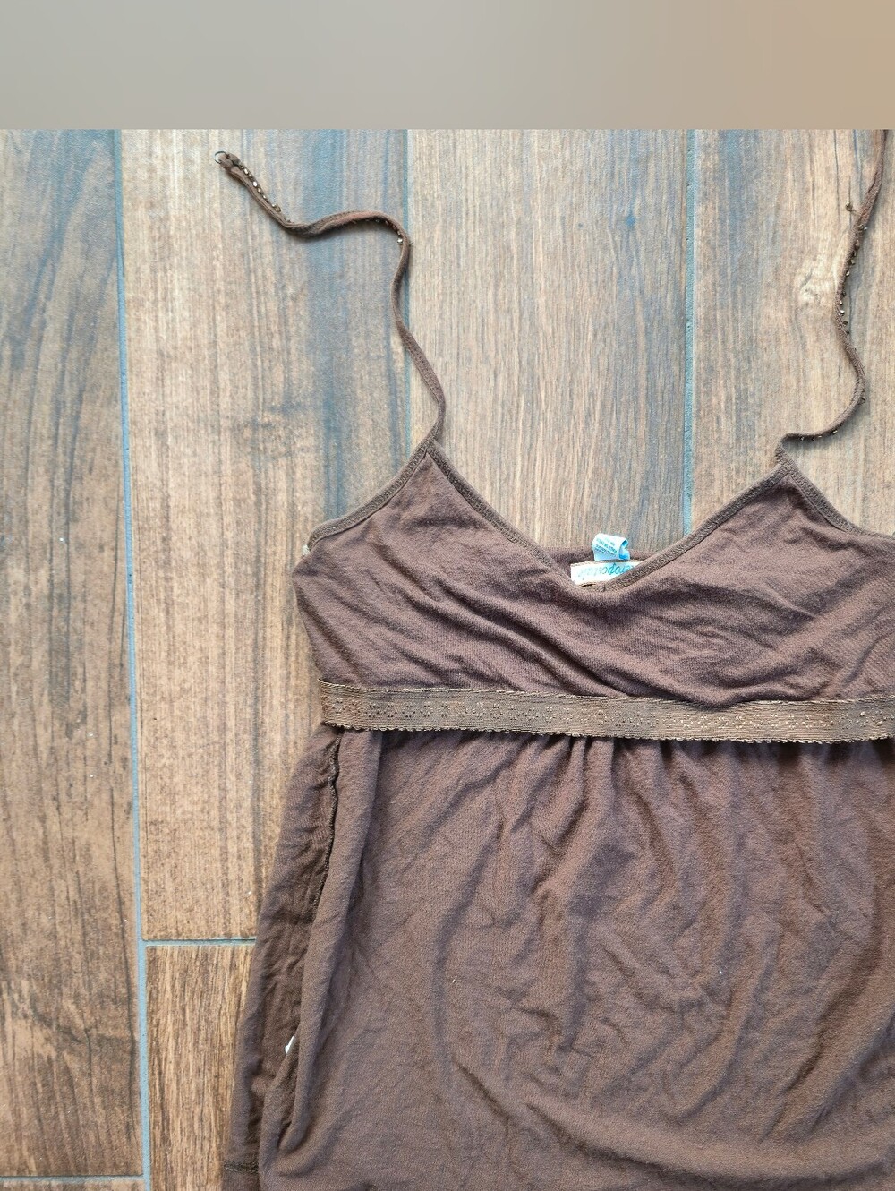 Vintage Aeropostale Halter Princess Cut Boho Y2K Tank Medium - Picture 9 of 9